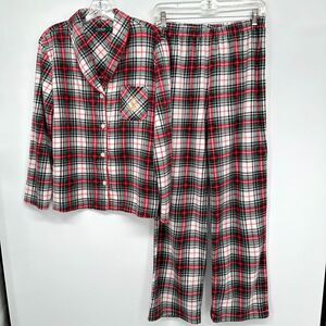 Lauren Ralph Lauren Plush Womens Pajamas Size Medium‎ Top Pant Set Embroidered